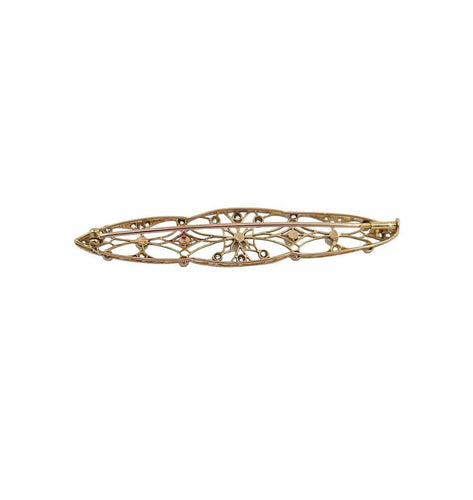 Broche Broche ancienne en or, perles et diamants 58 Facettes