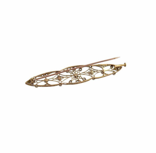 Broche Broche ancienne en or, perles et diamants 58 Facettes