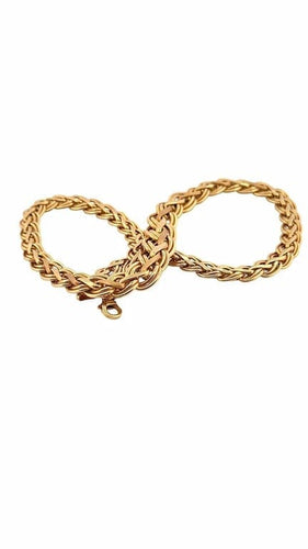 Collier Collier tressé en chute en or jaune 18 carats 58 Facettes