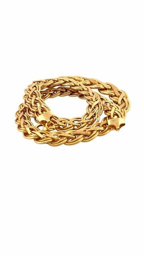 Collier Collier tressé en chute en or jaune 18 carats 58 Facettes
