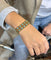 Bracelet Bracelet souple en or 14 carats et turquoises 58 Facettes