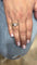 Bague 56 Duo bague de fiançailles et alliance en or blanc 18 carats et diamants 58 Facettes