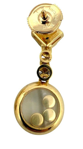 Boucles d'oreilles Chopard - Boucles d’oreilles pendantes en or jaune 18 carats, diamants et émeraudes 58 Facettes