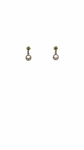 Boucles d'oreilles Chopard - Boucles d’oreilles pendantes en or jaune 18 carats, diamants et émeraudes 58 Facettes