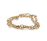 Boucles d'oreilles Collier maille créole alternée en or jaune 18 carats 58 Facettes