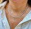 Collier Collier rivière - Collier en or blanc 18 carats et diamants naturels 58 Facettes