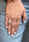 Bague 54 Bague vintage en or blanc 18 carats, platine et diamants 58 Facettes