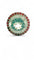 Bague 55 Bague en or blanc 18 carats avec aigue-marine, diamants et rubis 58 Facettes