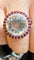 Bague 55 Bague en or blanc 18 carats avec aigue-marine, diamants et rubis 58 Facettes