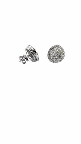 Boucles d'oreilles Boucles d’oreilles puces en or blanc 18 carats et diamants 58 Facettes