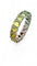 Bague 52 Alliance rainbow en platine 950 sertie de saphirs multicolores et diamants 58 Facettes