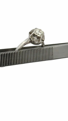 Bague 50 Solitaire ancien - Bague en platine et diamant 0,90 ct 58 Facettes