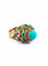 Bague 55 Bague ancienne en or jaune 18 carats sertie de turquoises 58 Facettes