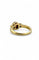 Bague 55 Bague solitaire en or jaune 18 carats avec rubis et diamants 58 Facettes
