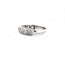 Bague 56 Alliance ancienne jarretière - Demi-alliance en or blanc 18 carats et diamants 58 Facettes
