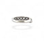 Bague 56 Alliance ancienne jarretière - Demi-alliance en or blanc 18 carats et diamants 58 Facettes