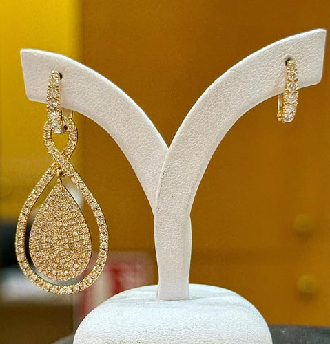 Boucles d'oreilles Édouard Nahum - Boucles d’oreilles modulables en or rose 18 carats et diamants 58 Facettes