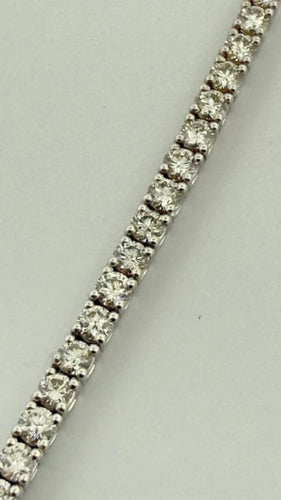 Bracelet Bracelet rivière de diamants - Bracelet tennis en or blanc 18 carats 58 Facettes