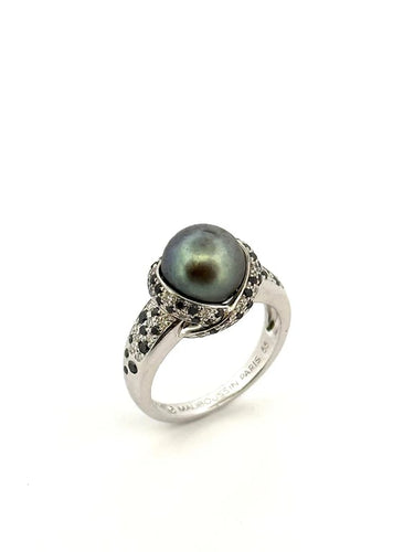 Bague 55 Mauboussin Caviar Mon Amour - Bague en or blanc 18 carats et diamants 58 Facettes