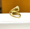 Bague 54 Bague Toi et Moi double cœur en or jaune et diamants 58 Facettes