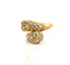 Bague 54 Bague Toi et Moi double cœur en or jaune et diamants 58 Facettes