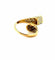 Bague 54 Bague Toi et Moi double cœur en or jaune et diamants 58 Facettes