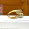 Bague 54 Bague Toi et Moi double cœur en or jaune et diamants 58 Facettes