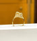 Bague 54 Bague Toi et Moi double cœur en or jaune et diamants 58 Facettes