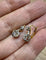 Boucles d'oreilles Dormeuses anciennes en or jaune et gris 18 carats et diamants 58 Facettes