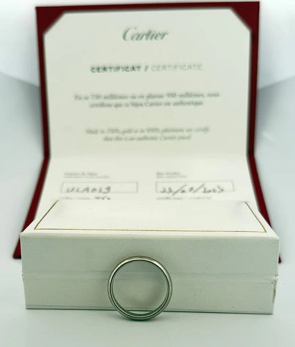 Bague 60 Cartier C de Cartier - Alliance en platine 950, taille 60 58 Facettes