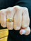 Bague 53 Bague jonc anglais en or jaune 18 carats et diamant 58 Facettes