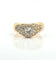 Bague 56 Bague ondulée en or jaune et diamants 58 Facettes