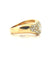 Bague 56 Bague ondulée en or jaune et diamants 58 Facettes