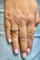 Bague 56 Bague ondulée en or jaune et diamants 58 Facettes