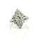 Bague 49 Bague marquise ancienne en or blanc 18 carats et diamants 58 Facettes
