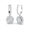 Boucles d'oreilles Boucles d’oreilles fleurs pendantes en or blanc 18 carats et diamants 58 Facettes