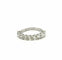 Bague 49 Alliance - Demi-alliance en or blanc 18 carats et diamants 58 Facettes