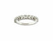 Bague 49 Alliance - Demi-alliance en or blanc 18 carats et diamants 58 Facettes