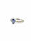 Bague 54 Bague solitaire en or blanc 18 carats, saphir poire et diamants 58 Facettes