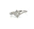 Bague 54 Solitaire ondulé - Bague en or blanc 18 carats et diamants 58 Facettes