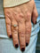 Bague 54 Solitaire ondulé - Bague en or blanc 18 carats et diamants 58 Facettes