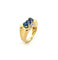 Bague 60 Bague chevalière en or 18 carats, saphirs et diamants 58 Facettes