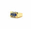 Bague 60 Bague chevalière en or 18 carats, saphirs et diamants 58 Facettes