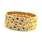 Bracelet Bracelets joncs en or jaune 18 carats, diamants et pierres précieuses 58 Facettes