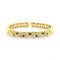 Bracelet 3 bracelets joncs en or jaune 18 carats avec diamants, rubis, émeraudes et saphirs 58 Facettes