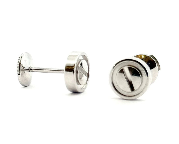 Boucles d'oreilles Cartier Love - Boucles d’oreilles puces en or blanc 18 carats 58 Facettes