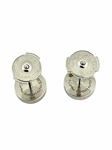 Boucles d'oreilles Cartier Love - Boucles d’oreilles puces en or blanc 18 carats 58 Facettes
