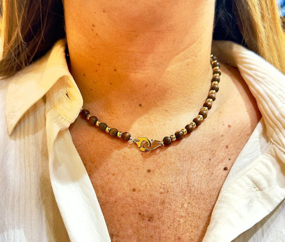 Collier Dinh Van - Collier en or jaune 18 carats et bois 58 Facettes