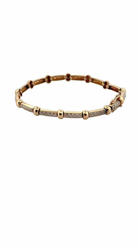Bracelet Bracelet - Bracelet vintage en or jaune et diamants 58 Facettes