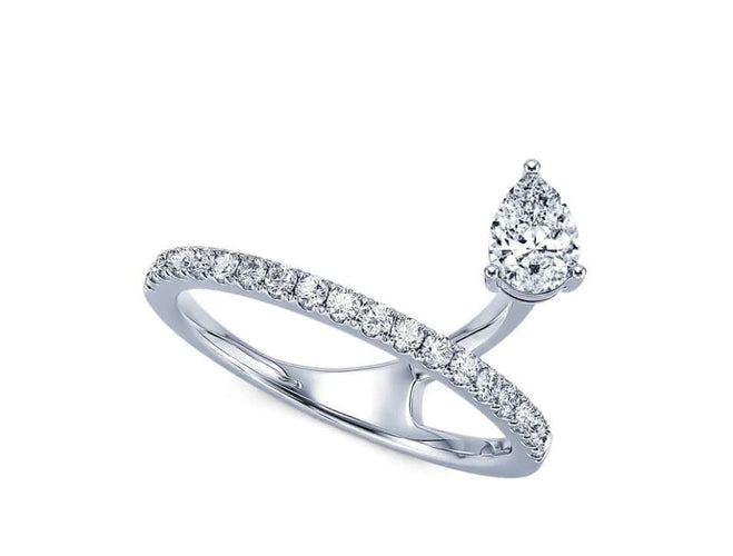 Bague 54 Bague création en platine 950 et diamants naturels 58 Facettes